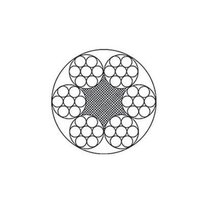 TRUNG QUỐC Ungalvanized Steel Wire Rope 6×9W+IWS, 12mm, Minimum Breaking Load 86.3 KN, For Slope Well Winching nhà cung cấp