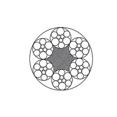 TRUNG QUỐC Steel Wire Rope 6x7/6x9W, Galvanized Or Ungalvanized, FC/IWS Core, 1.8-36mm, 1570-1870 MPa nhà cung cấp