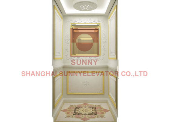 Tải 400kg VVVF Biến tần Cửa bằng tay Hướng dẫn sử dụng Thang máy gia đình cho gia đình