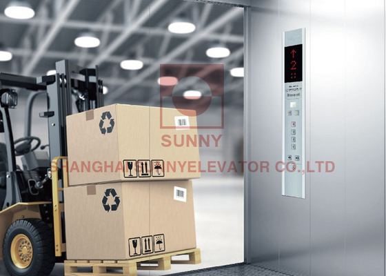 Thang máy chở hàng bằng thép sơn công suất 5000KG với hệ thống điều khiển thang máy VVVF