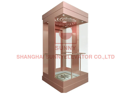 1.0~4.0m/S Trung tâm mở cửa Hành khách nhà Thang máy Cabin kính cho nhà