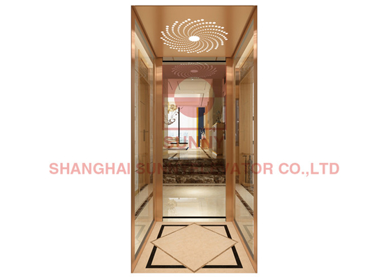 Thang máy gỗ / thép không gỉ biệt thự sang trọng với sàn PVC 0,4m / S