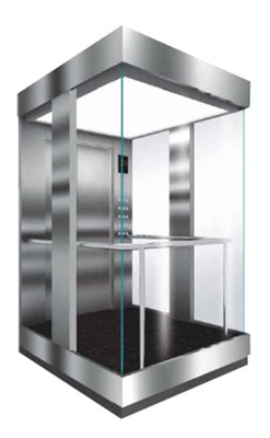 Thang máy toàn cảnh bằng kính vuông 800kg Thang máy chở khách 6 người