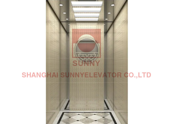 2 - 5 người thang máy nhà ở với trục thủy tinh và sàn PVC