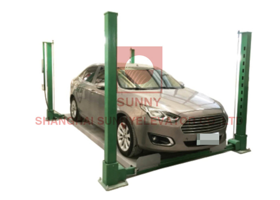 Thang máy đỗ xe bốn trụ bằng thủy lực với hai chỗ đậu xe