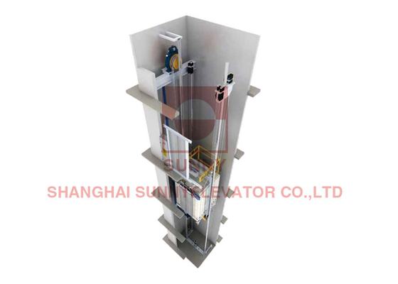630kg Phòng máy ít thang máy Nhà cửa kính thang máy thang máy