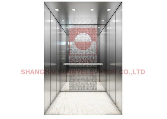 Thép không gỉ 304 Thang máy chở khách với hệ thống điều khiển VVVF và dung lượng tải 1600kg nhà cung cấp