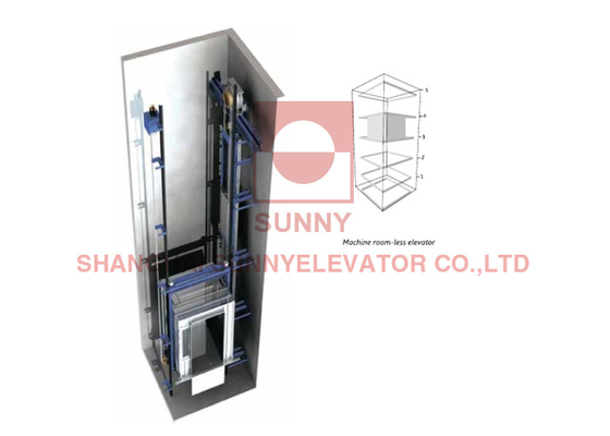 Di chuyển thẳng đứng không cần nỗ lực với thang máy hành khách không có phòng máy cho các tòa nhà thương mại