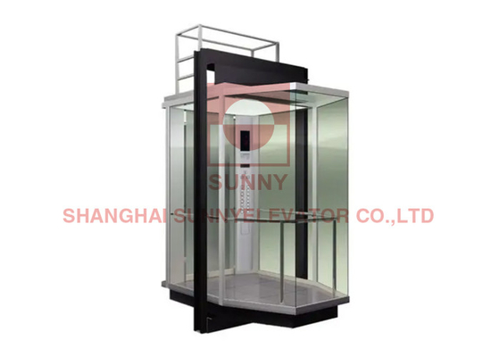 500 ~ 1000kg Phòng xe Rhombus Thang máy toàn cảnh, Thang máy quan sát không có phòng máy
