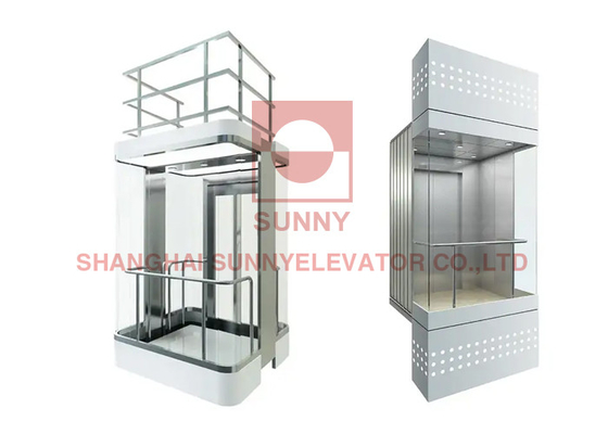 Tòa nhà cao tầng thang máy toàn cảnh với tốc độ 1-3m / s Capacity 450 ~ 2000kg Cabin Size