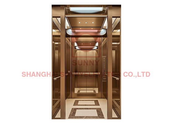 450kg-1600kg Phòng máy khắc gương ít thang máy với thiết kế Morden