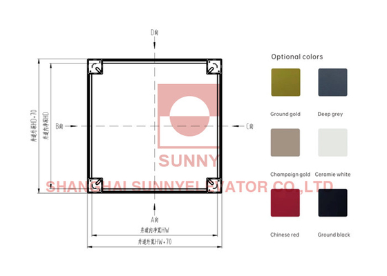 Nhà thang máy khung trục hợp kim nhôm với sức mạnh cao và chất lượng cao