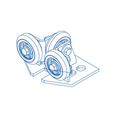 Chiều kính bánh xe 50mm cho giày hướng dẫn lăn cố định Phần thang máy nâng