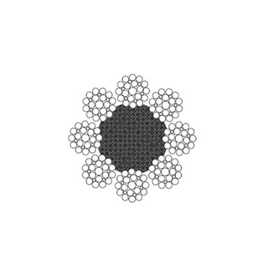 Sợi dây thang máy galvanized 8x19S 10mm Dia Thép cao độ bền Cáp nâng linh hoạt cho thang máy chở khách và hàng hóa