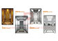 Trang trí cabin thang máy chiếu sáng mềm với gương Titan vàng / Khắc với các bộ phận thang máy