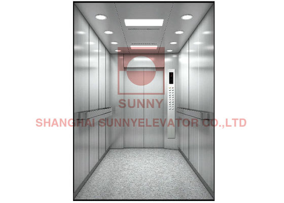 Thang máy giường bệnh viện có độ ồn thấp tải trọng 1000kg với cabin bằng thép không gỉ nhà cung cấp