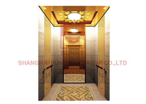 1600kg 2.55m/S Thép không gỉ Tòa nhà căn hộ Thang máy hành khách