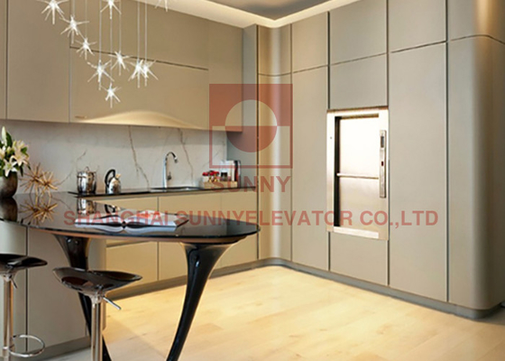 0,4m / S Dịch vụ thang máy thực phẩm nhà bếp Dumbwaiter Hairline thép