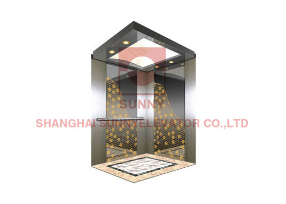 Thang máy quan sát hành khách không hộp số 450kg 1,75m / S với thiết bị giảm tốc